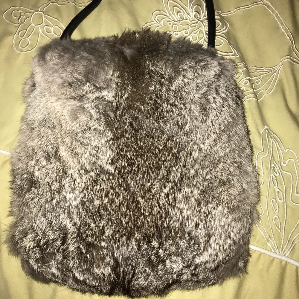 Fur cross body purse